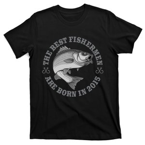 8 Year Old Fisherman Fishing 2015 8th Birthday Cute T-Shirt