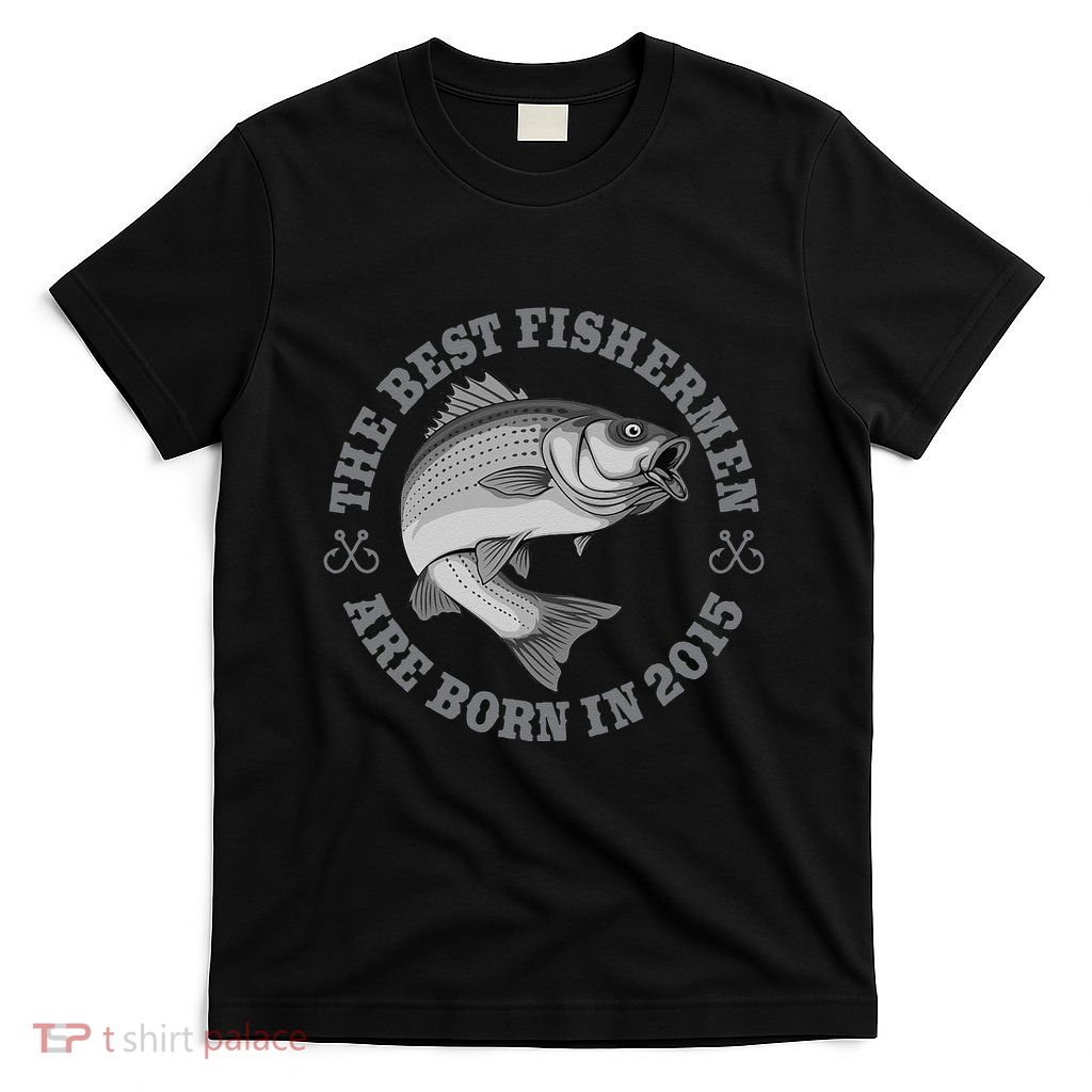 8 Year Old Fisherman Fishing 2015 8th Birthday Cute T-Shirt