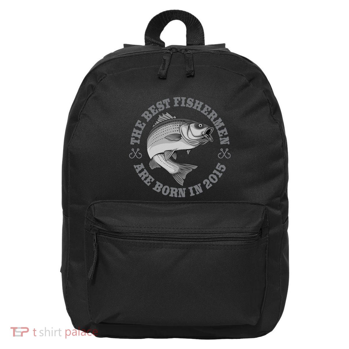 8 Year Old Fisherman Fishing 2015 8th Birthday Cute 16 in Basic Backpack