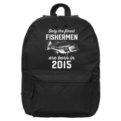 8 Year Old Fisherman Fishing 2015 8th Birthday Gift 16 in Basic Backpack