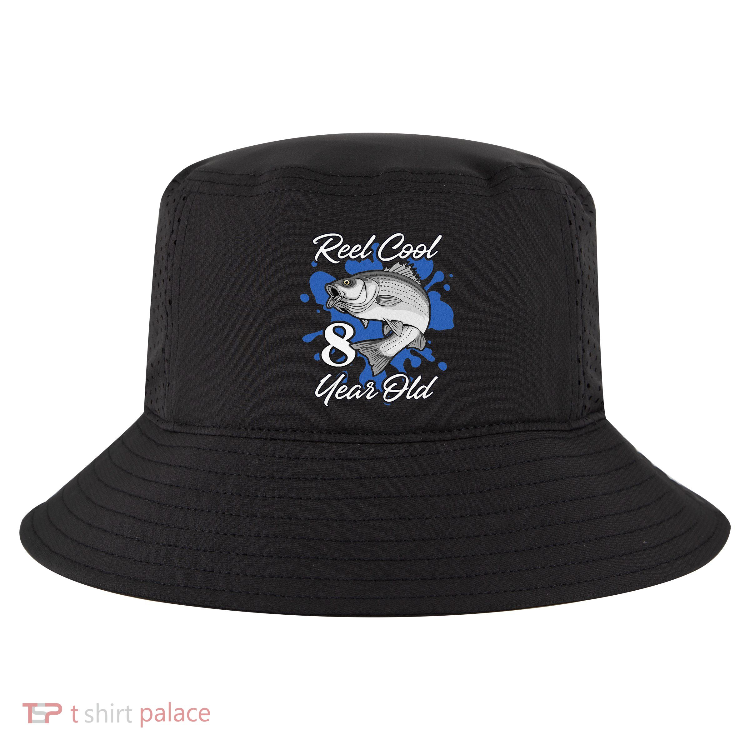8 Year Old Fisherman Fishing 2015 8th Birthday Cool Comfort Performance Bucket Hat