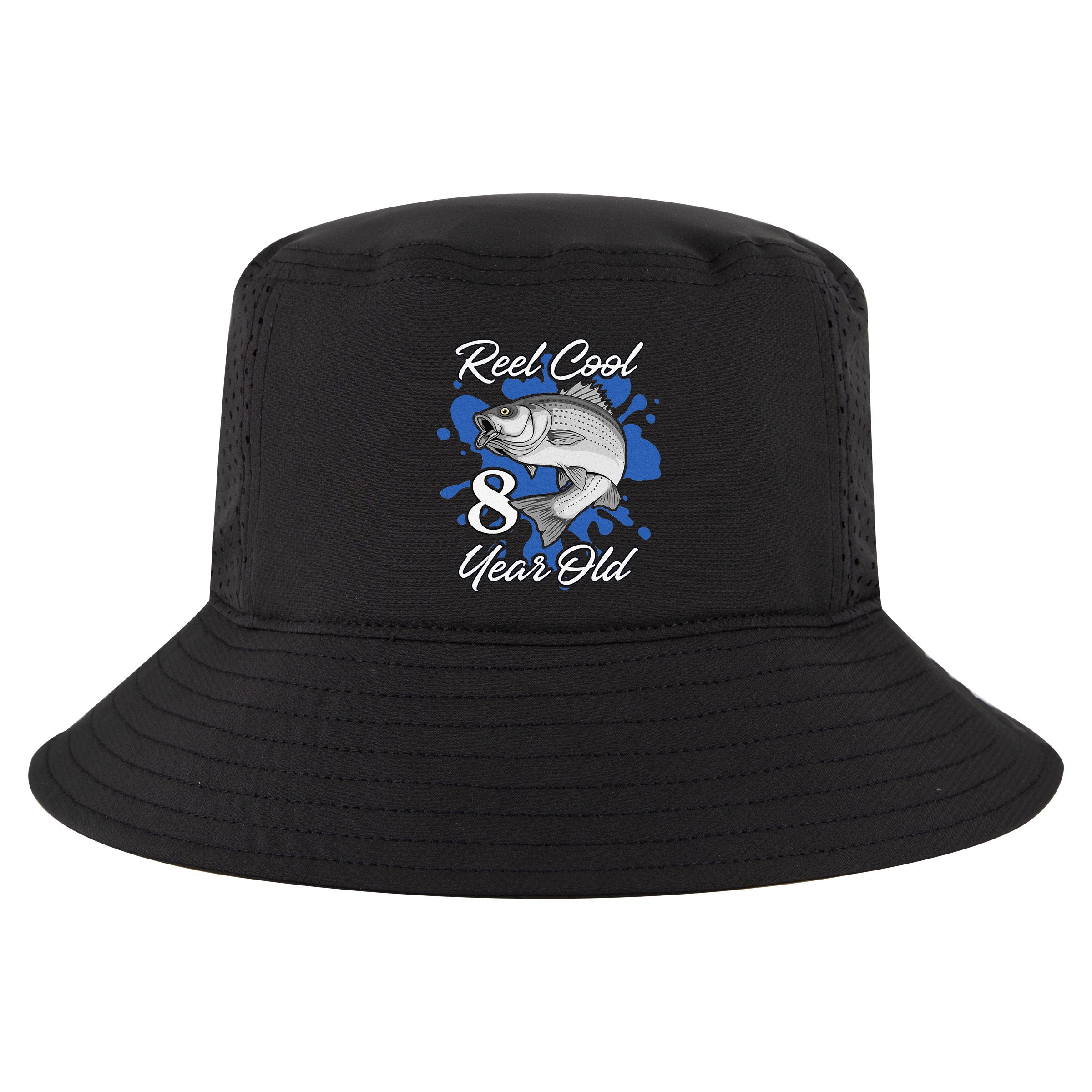 8 Year Old Fisherman Fishing 2015 8th Birthday Cool Comfort Performance Bucket Hat