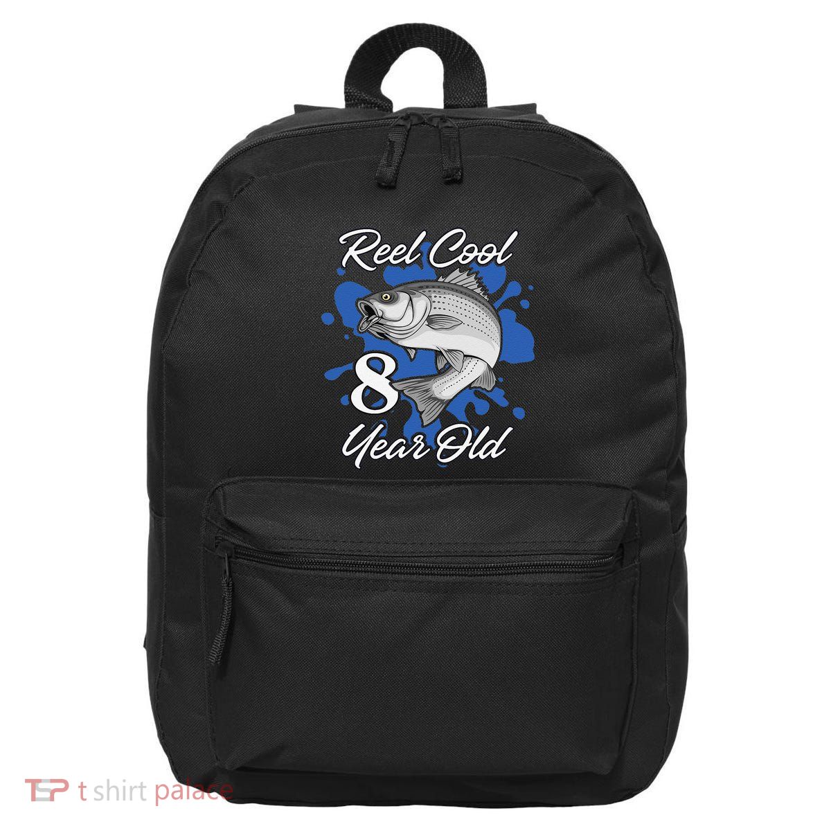 8 Year Old Fisherman Fishing 2015 8th Birthday 16 in Basic Backpack
