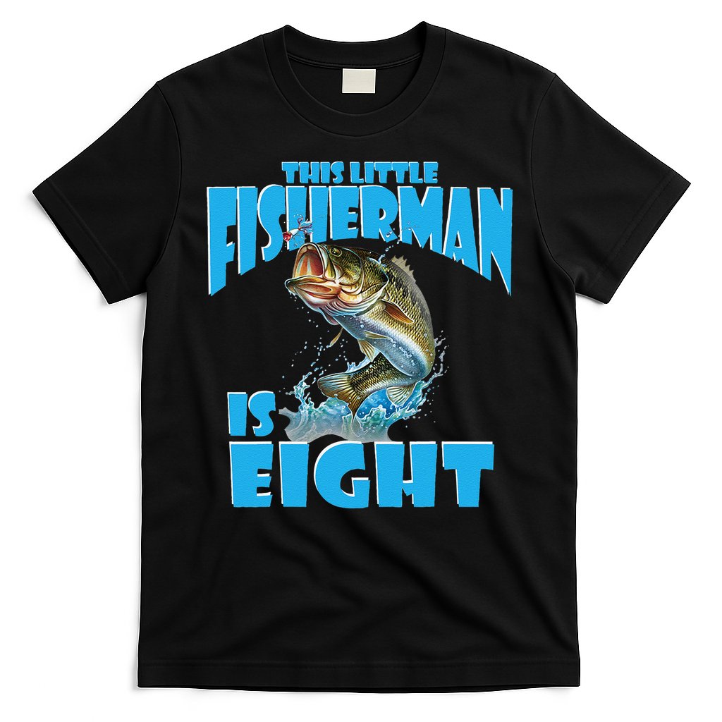 8 Year Old Fishing Outfit For Fishing Birthday Party T-Shirt