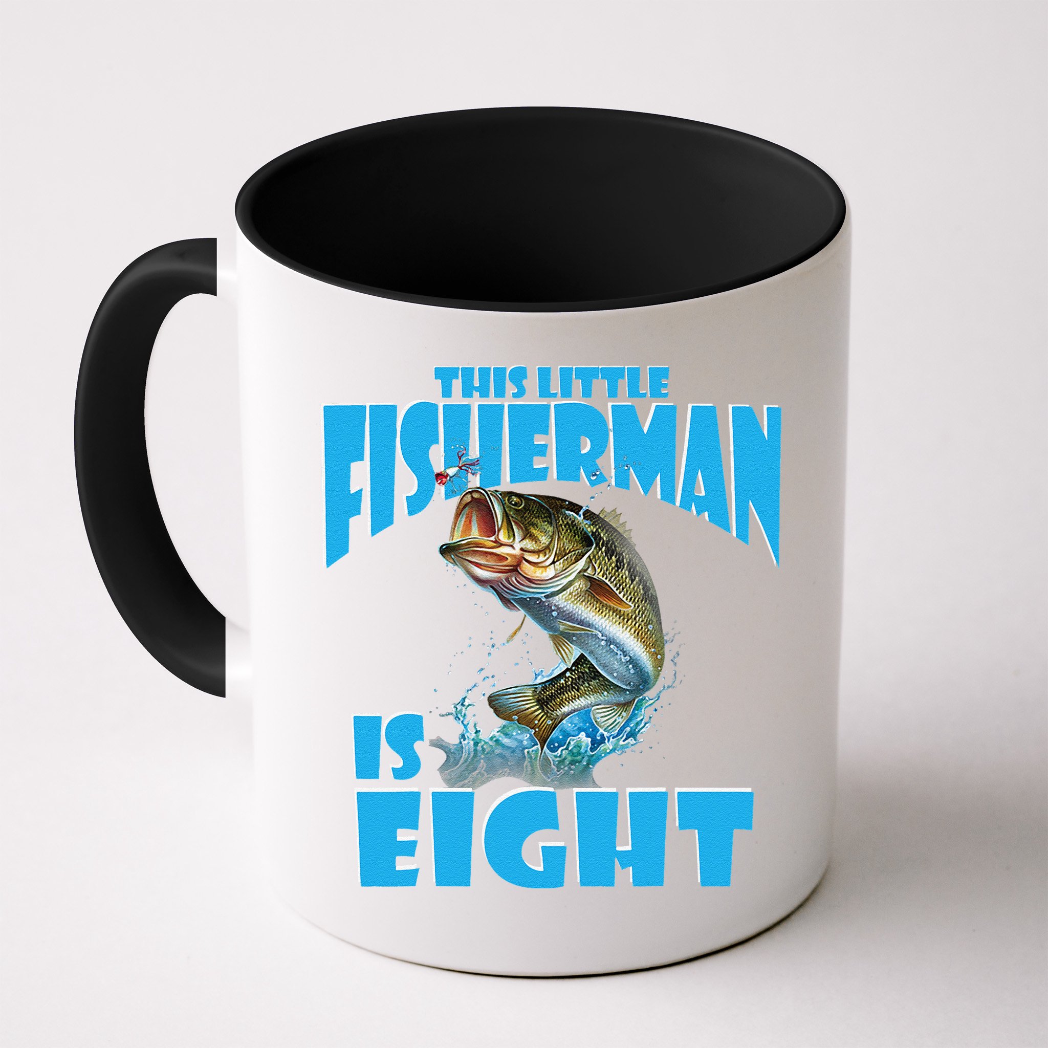 8 Year Old Fishing Outfit For Fishing Birthday Party Mug