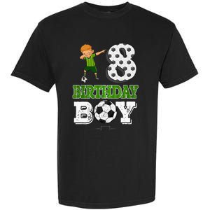 8 Year Old Gift Dabbing Boy Soccer Player 8th Birthday Boy Garment-Dyed Heavyweight T-Shirt