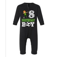 8 Year Old Gift Dabbing Boy Soccer Player 8th Birthday Boy Infant Fleece One Piece