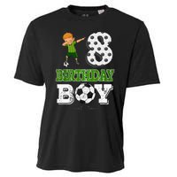 8 Year Old Gift Dabbing Boy Soccer Player 8th Birthday Boy Cooling Performance Crew T-Shirt