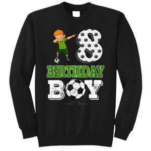 8 Year Old Gift Dabbing Boy Soccer Player 8th Birthday Boy Sweatshirt