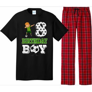 8 Year Old Gift Dabbing Boy Soccer Player 8th Birthday Boy Pajama Set