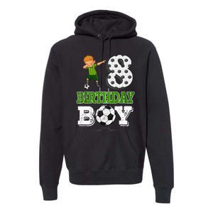 8 Year Old Gift Dabbing Boy Soccer Player 8th Birthday Boy Premium Hoodie