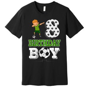 8 Year Old Gift Dabbing Boy Soccer Player 8th Birthday Boy Premium T-Shirt