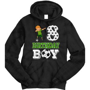 8 Year Old Gift Dabbing Boy Soccer Player 8th Birthday Boy Tie Dye Hoodie