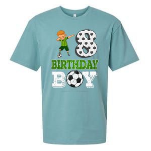 8 Year Old Gift Dabbing Boy Soccer Player 8th Birthday Boy Sueded Cloud Jersey T-Shirt