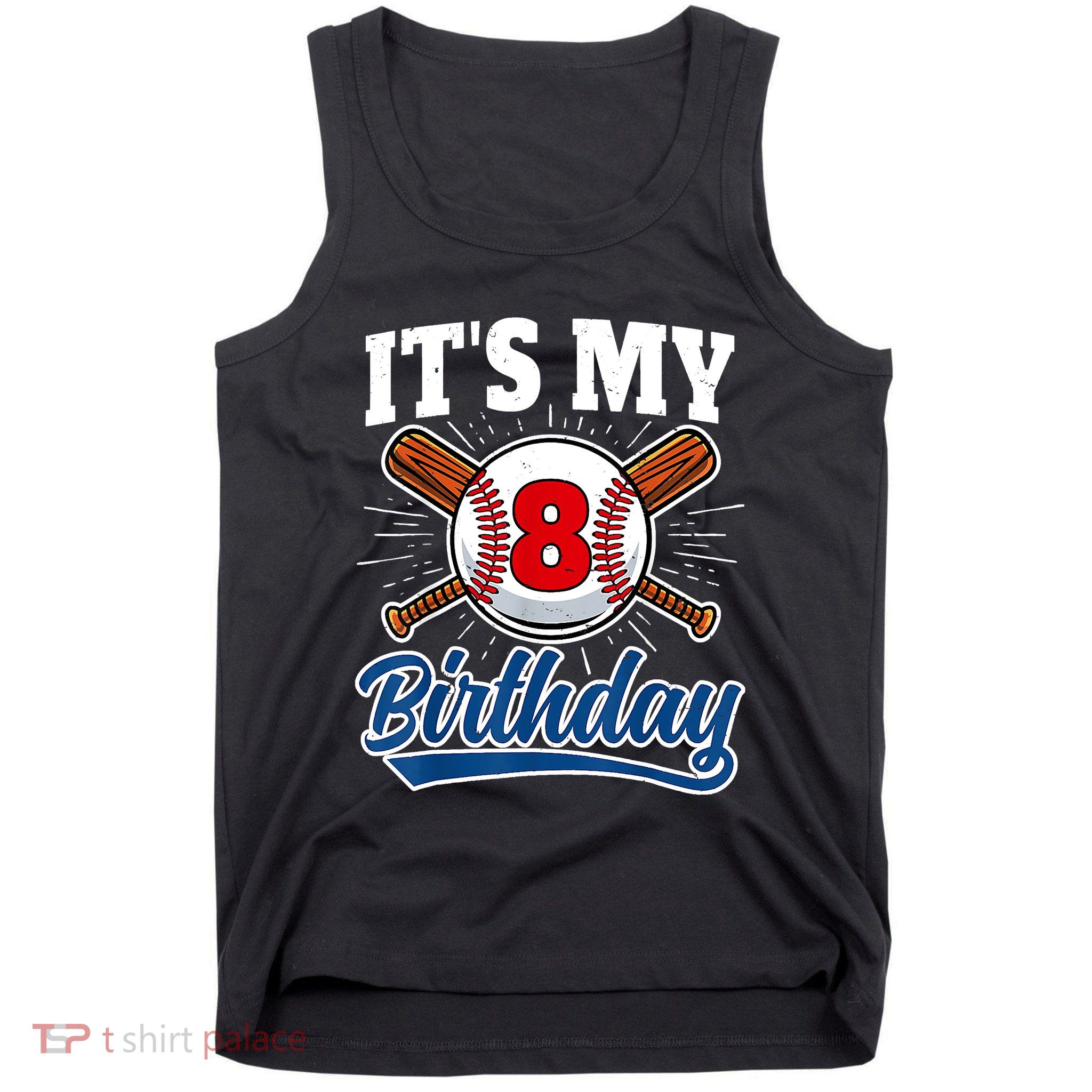 8 Years Old Baseball Player 8th Birthday Party Tank Top