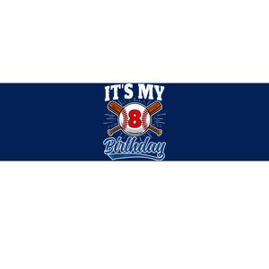 8 Years Old Baseball Player 8th Birthday Party Bumper Sticker