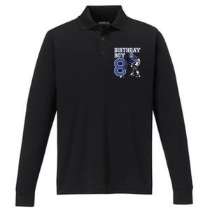 8 Year Old Ice Hockey Themed Birthday Party 8th Boy Gift Performance Long Sleeve Polo