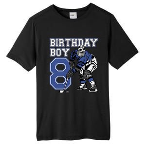 8 Year Old Ice Hockey Themed Birthday Party 8th Boy Gift Tall Fusion ChromaSoft Performance T-Shirt