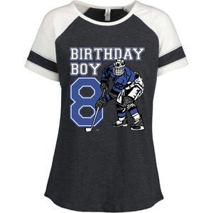 8 Year Old Ice Hockey Themed Birthday Party 8th Boy Gift Enza Ladies Jersey Colorblock Tee