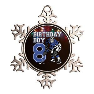 8 Year Old Ice Hockey Themed Birthday Party 8th Boy Gift Metallic Star Ornament