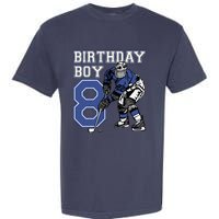 8 Year Old Ice Hockey Themed Birthday Party 8th Boy Gift Garment-Dyed Heavyweight T-Shirt