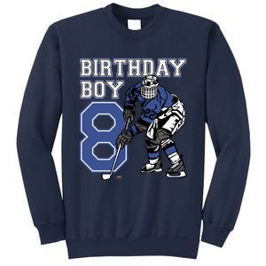 8 Year Old Ice Hockey Themed Birthday Party 8th Boy Gift Sweatshirt