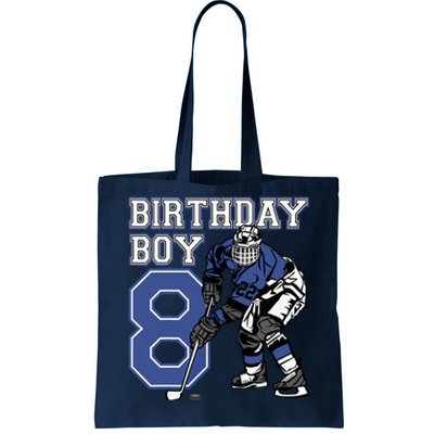 8 Year Old Ice Hockey Themed Birthday Party 8th Boy Gift Tote Bag