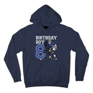 8 Year Old Ice Hockey Themed Birthday Party 8th Boy Gift Tall Hoodie