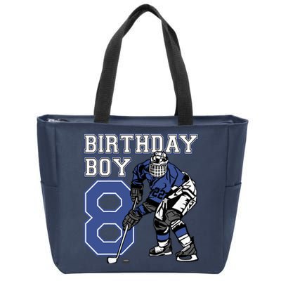 8 Year Old Ice Hockey Themed Birthday Party 8th Boy Gift Zip Tote Bag