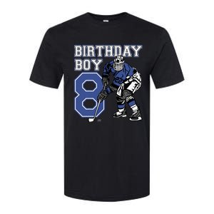 8 Year Old Ice Hockey Themed Birthday Party 8th Boy Gift Softstyle CVC T-Shirt