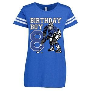 8 Year Old Ice Hockey Themed Birthday Party 8th Boy Gift Enza Ladies Jersey Football T-Shirt