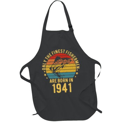 80 Year Old Fishing 80th Birthday Born In 1941 Fisherman Apron