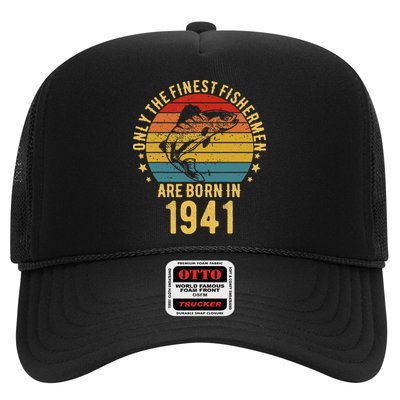 80 Year Old Fishing 80th Birthday Born In 1941 Fisherman Trucker Hat