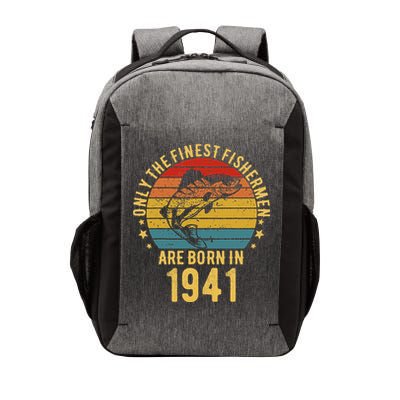 80 Year Old Fishing 80th Birthday Born In 1941 Fisherman Vector Backpack