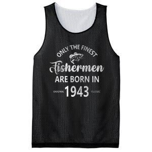 80 Year Old Fishing Fishermen Are Born In 1943 80th Birthday Mesh Reversible Basketball Jersey Tank