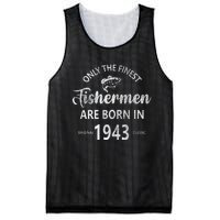 80 Year Old Fishing Fishermen Are Born In 1943 80th Birthday Mesh Reversible Basketball Jersey Tank