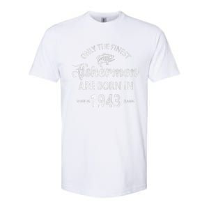 80 Year Old Fishing Fishermen Are Born In 1943 80th Birthday Softstyle CVC T-Shirt