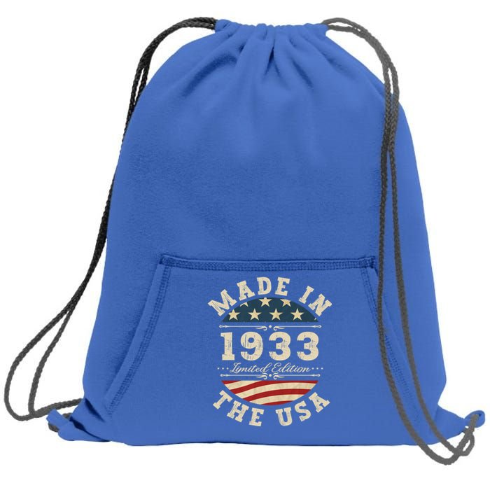 89 Years Old Bday Limited Edition 1933 Usa 89th Birthday Gift Sweatshirt Cinch Pack Bag