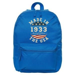 89 Years Old Bday Limited Edition 1933 Usa 89th Birthday Gift 16 in Basic Backpack