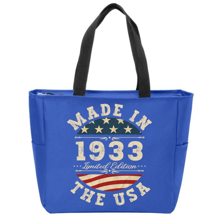 89 Years Old Bday Limited Edition 1933 Usa 89th Birthday Gift Zip Tote Bag