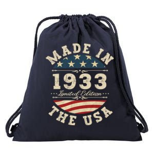 89 Years Old Bday Limited Edition 1933 Usa 89th Birthday Gift Drawstring Bag