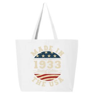 89 Years Old Bday Limited Edition 1933 Usa 89th Birthday Gift 25L Jumbo Tote