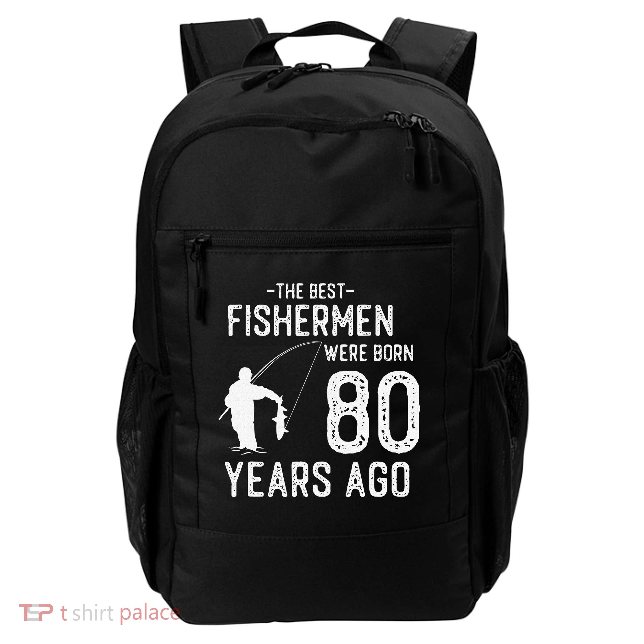 80 Year Old Fishing Fishermen Gifts For Birthday Backpack