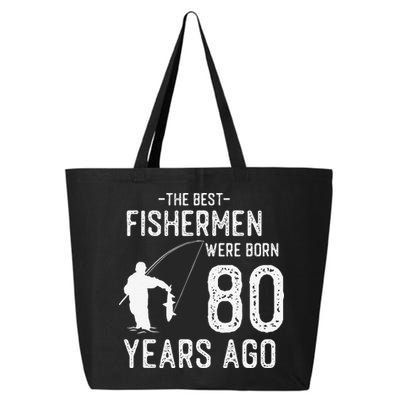 80 Year Old Fishing Fishermen Gifts For Birthday 25L Jumbo Tote
