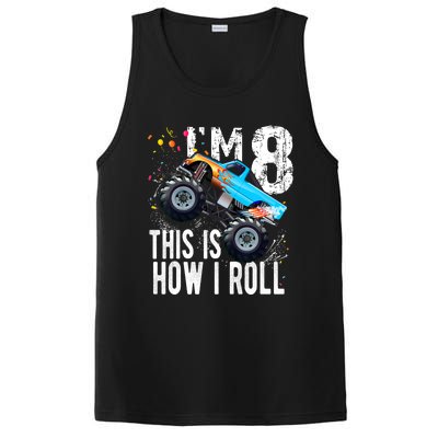 8 Year Old Gift Cool 8th Birthday Boy Gift For Monster Truck Car Lovers PosiCharge Competitor Tank