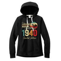 83 Year Old Vintage March 1940 83rd Birthday Women Women's Fleece Hoodie