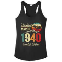 83 Year Old Vintage March 1940 83rd Birthday Women Ladies PosiCharge Competitor Racerback Tank