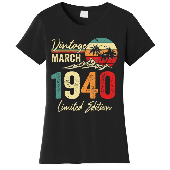 83 Year Old Vintage March 1940 83rd Birthday Women Women's T-Shirt