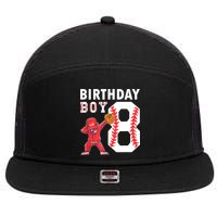 8 Years Old Boy Baseball Player 8th Birthday Kids 7 Panel Mesh Trucker Snapback Hat