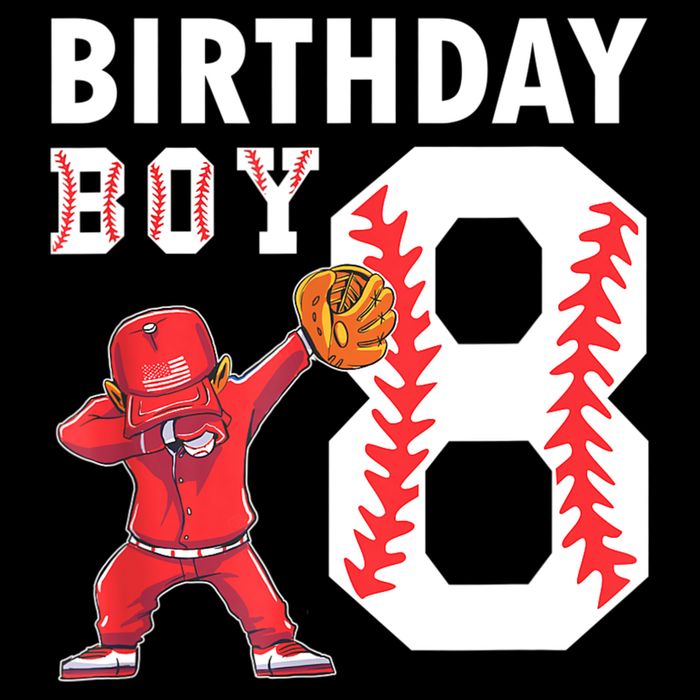 8 Years Old Boy Baseball Player 8th Birthday Kids Drawstring Bag